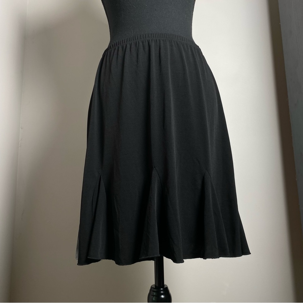 Vintage Medium Petite Briggs New York Black Fairycore Midi Skirt made in USA